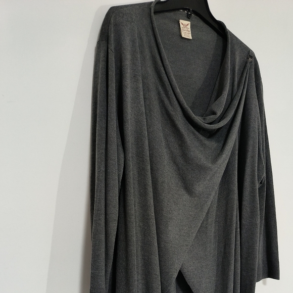 Gray Long Sleeve Cardigan / Size 3X - Picture 4 of 6